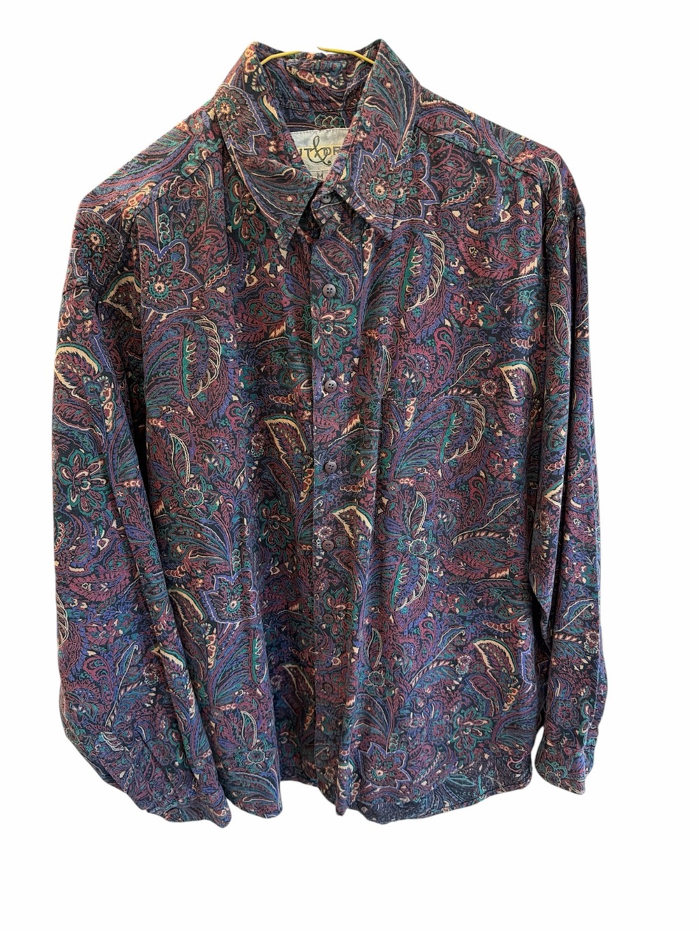 Men's‎ Paisley Button-Down Shirt in Purple - Classic Casual Style
